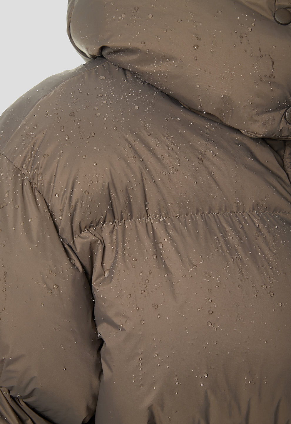 Oversized down jacket brown