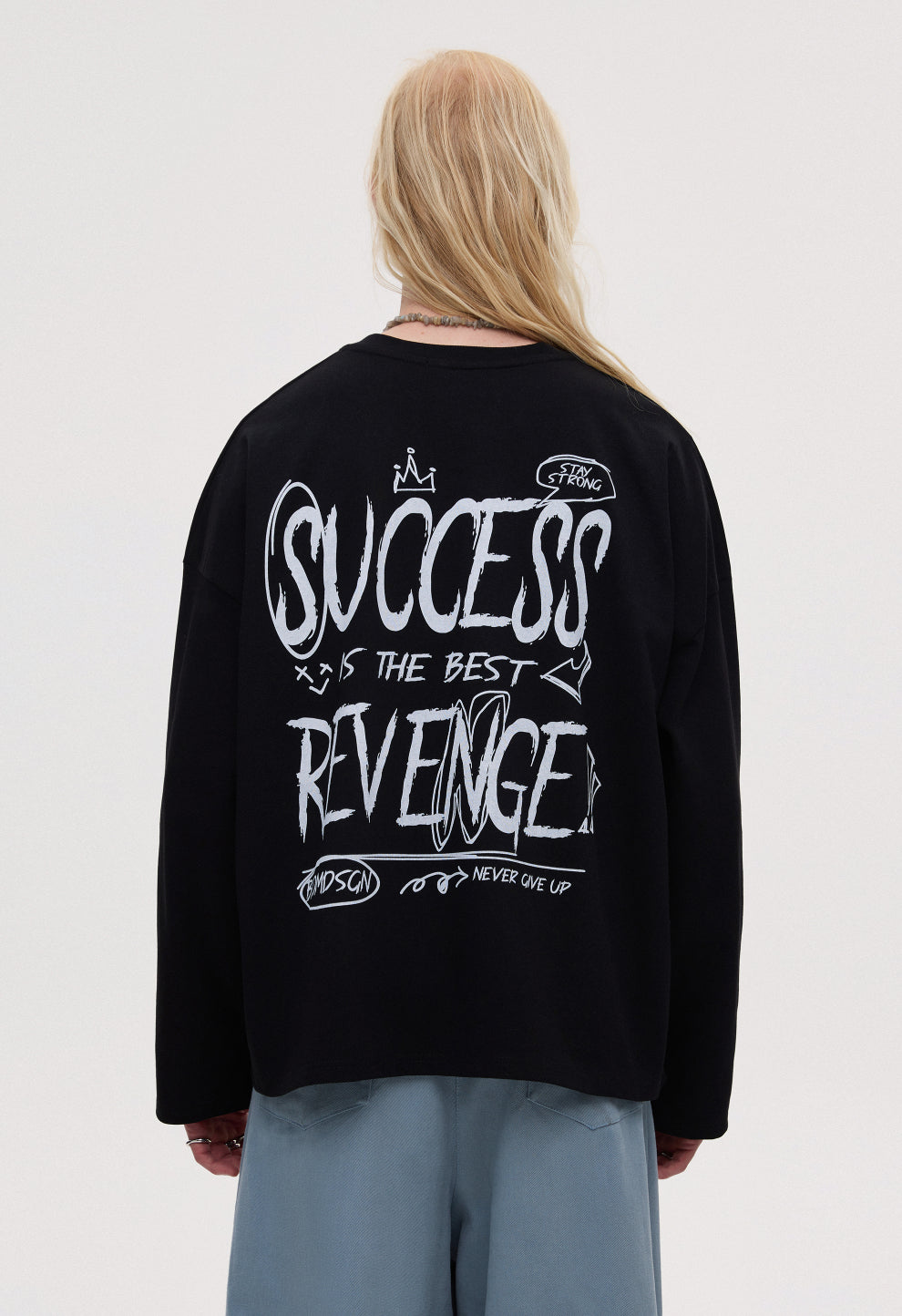 Longsleeve oversized cropped SUCCESS