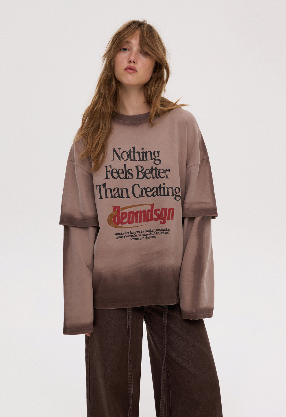 Longsleeve oversized beige Creating