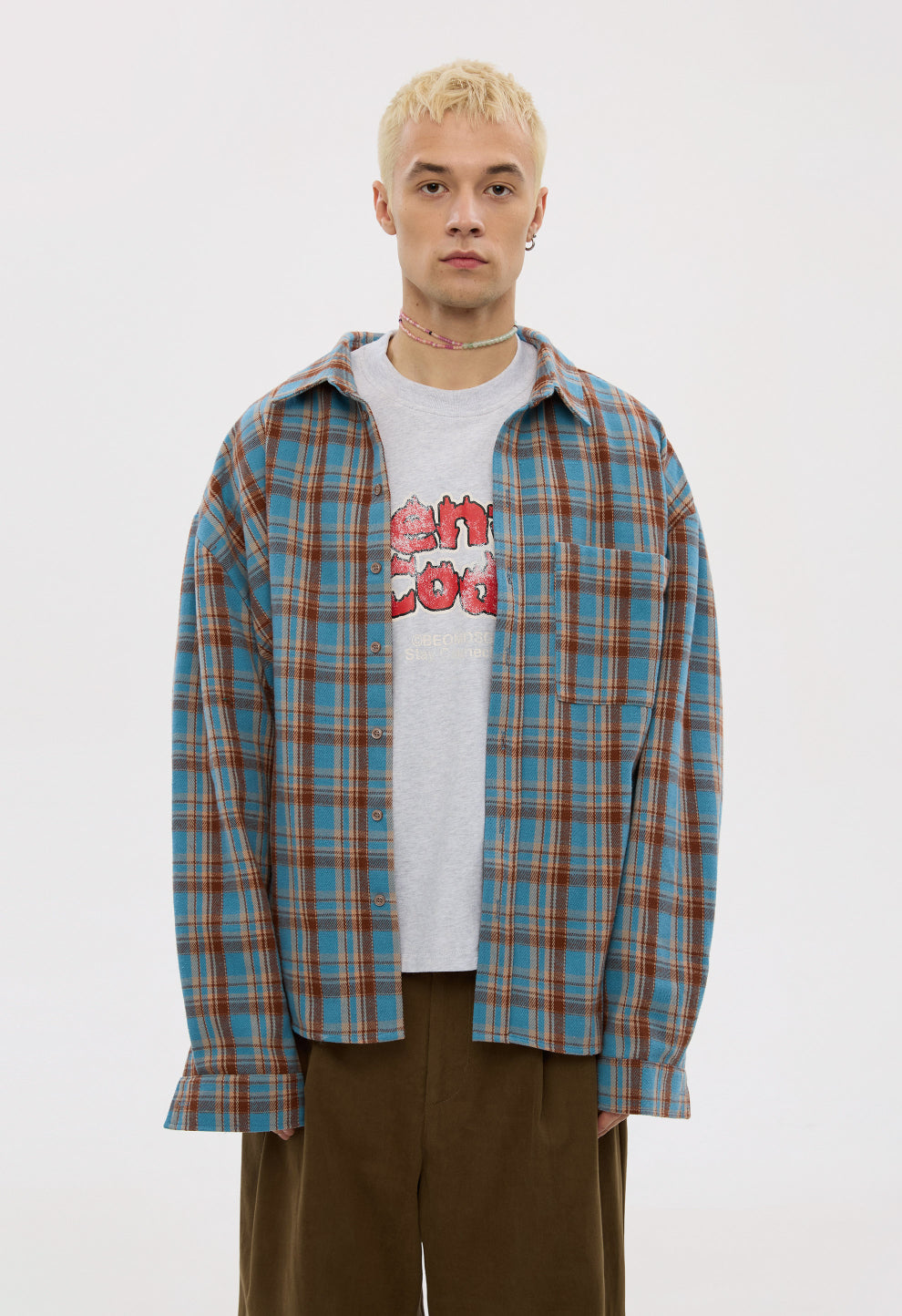 Blue checkered shirt