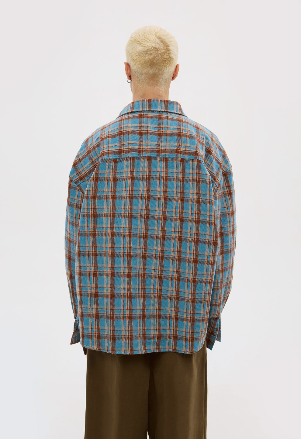 Blue checkered shirt