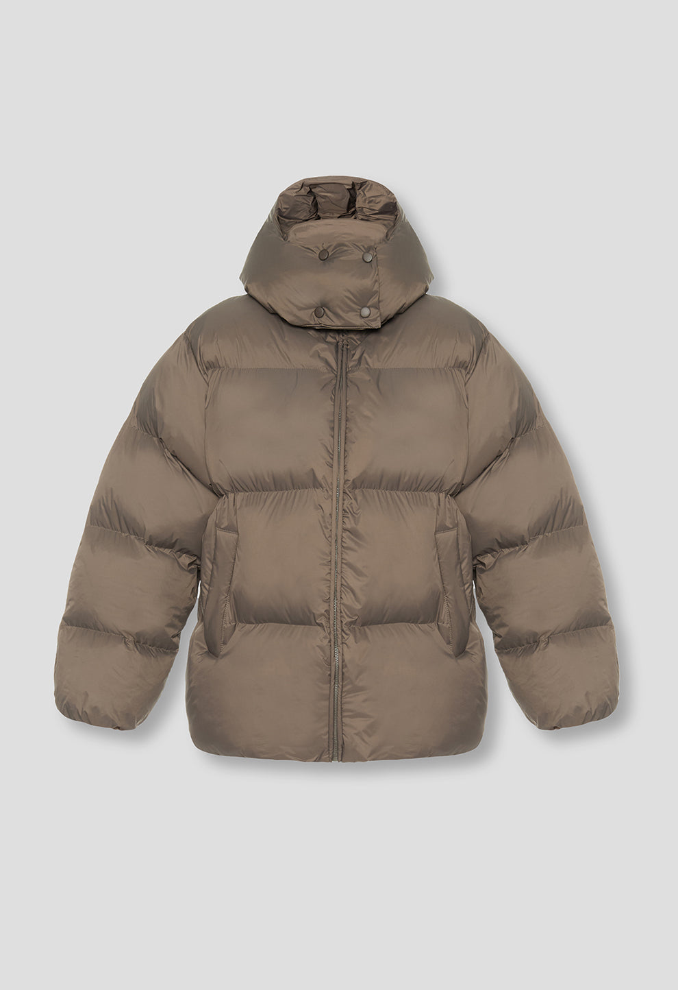 Oversized down jacket brown