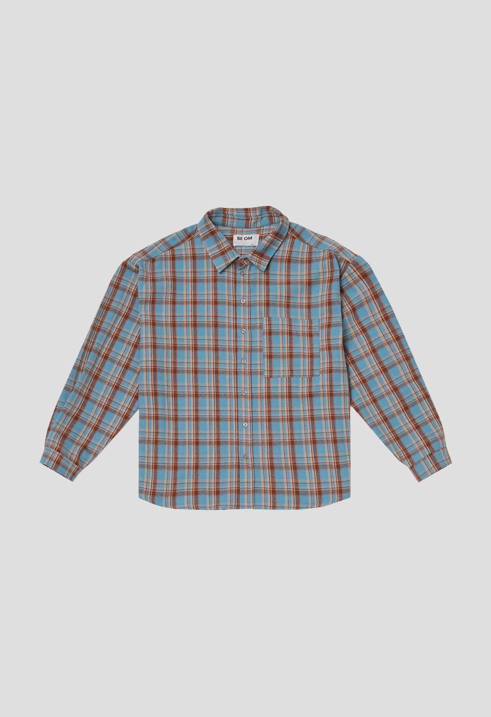 Blue checkered shirt