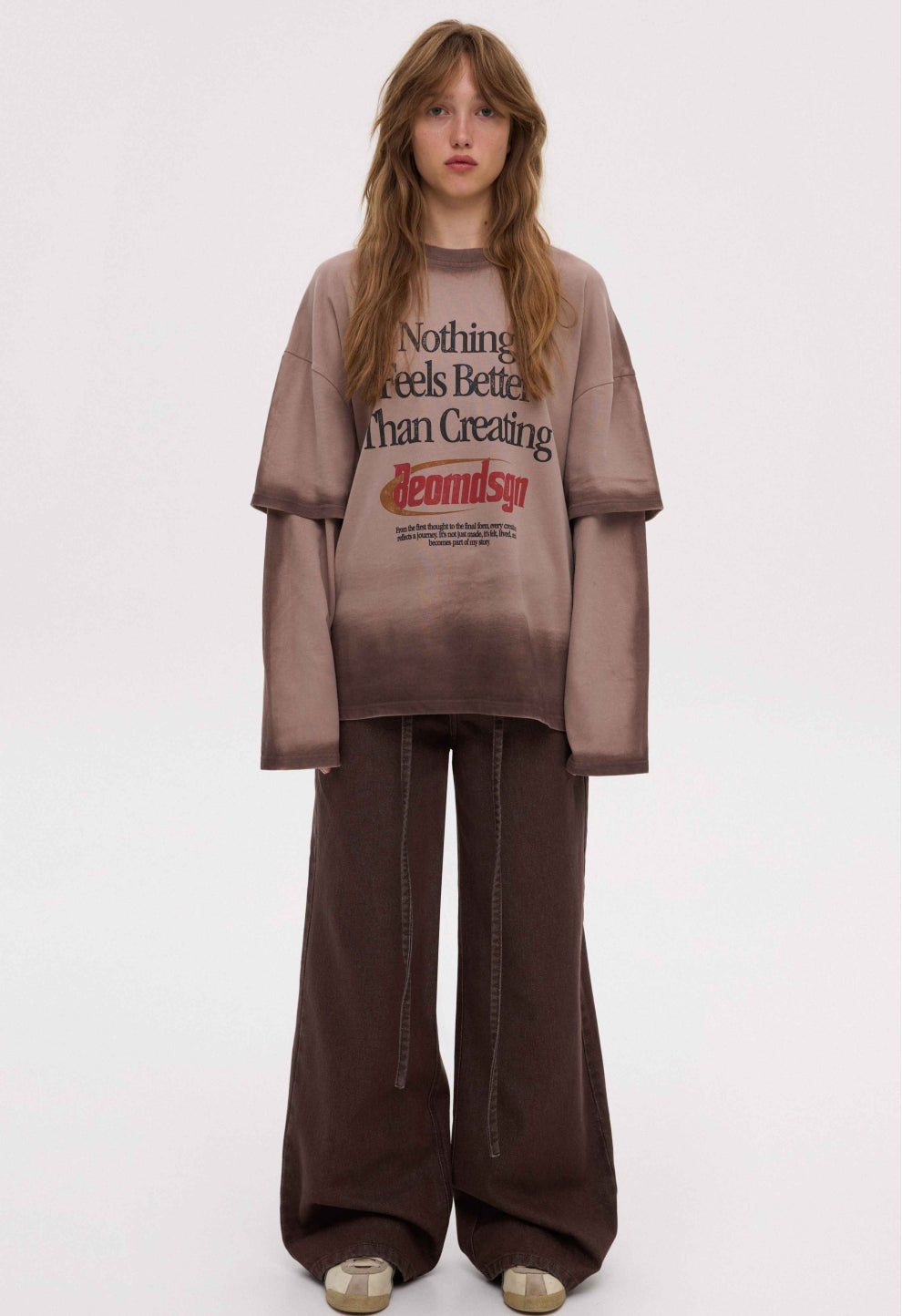 Longsleeve oversized beige Creating