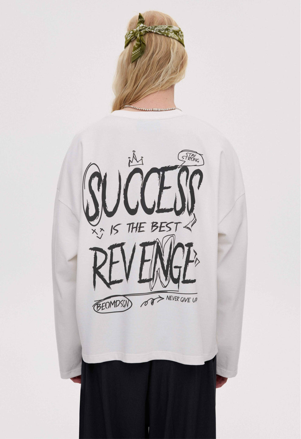 Longsleeve oversized cropped SUCCESS